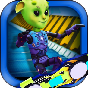 3D Skateboard Space Race - FREE Super Alien Skater Racing Challenge