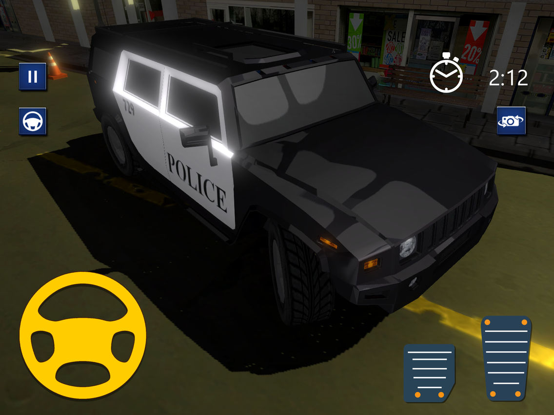 3D Police Car Parking Driver poster