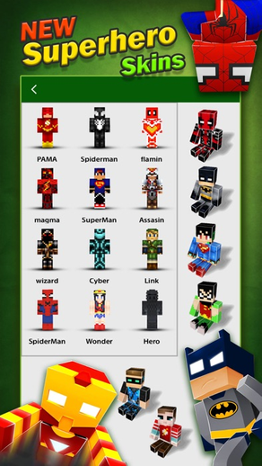 SuperHero Skins Booth - Pixel Texture Art for MCPE