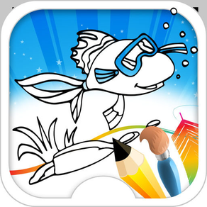 Drawing Book Free - Fish Coloring