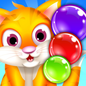 Cat Bubble Trouble Pop Ball Shooter: Cute Kitty Popping Game