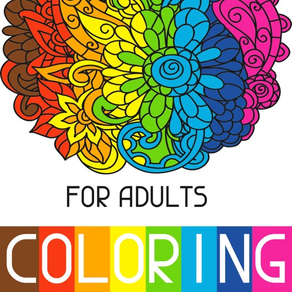 Adults Coloring Book Color Therapy for Anti-Stress