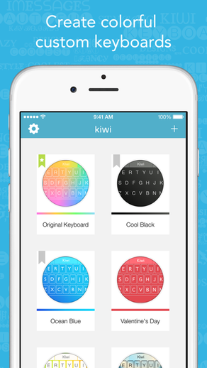 Kiwi - Colorful, Custom Keyboard Designer with Emoji for iOS 8