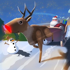 A Santa Claus: Christmas Gifts Free - 3D Sleigh Driving Game with Cartoon Graphics for Everyone