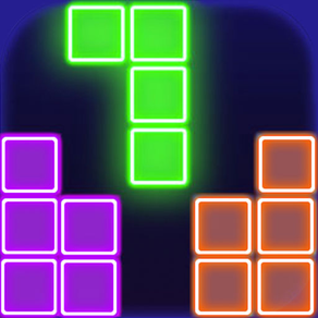 glow popping block puzzle game