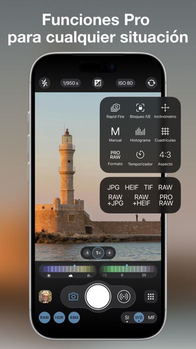 ProCamera. Cámara profesional الملصق