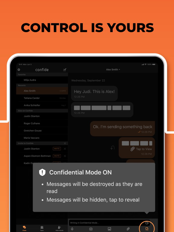 Confide - Private messenger poster