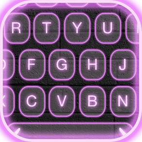 Neon LED Keyboard Themes – Electric Color Keyboards with Glow Backgrounds, Emoji and Fonts