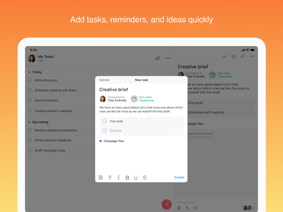 Asana: Work in one place poster