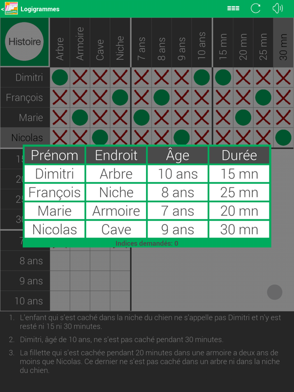 Logic Puzzles in French for iOS (iPhone/iPad/iPod touch) - Free Download at  AppPure