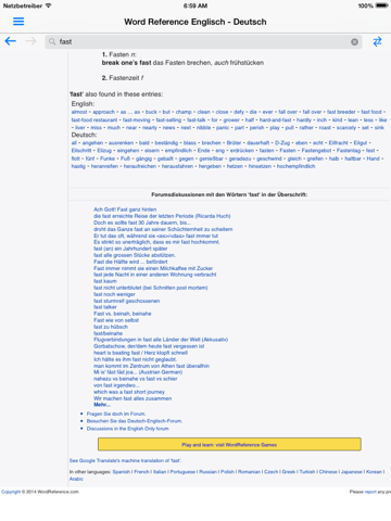 Wörterbuch Englisch WordRef. Plakat