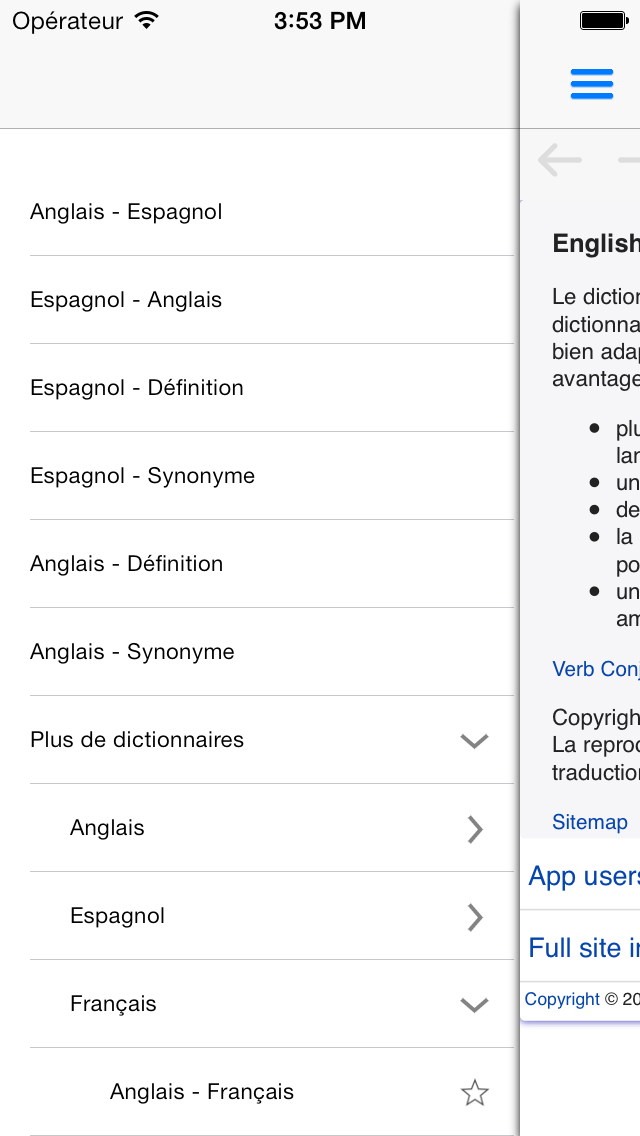 Dictionnaire Anglais WordRef. Affiche