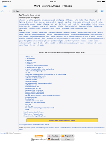 Dictionnaire Anglais WordRef. Affiche