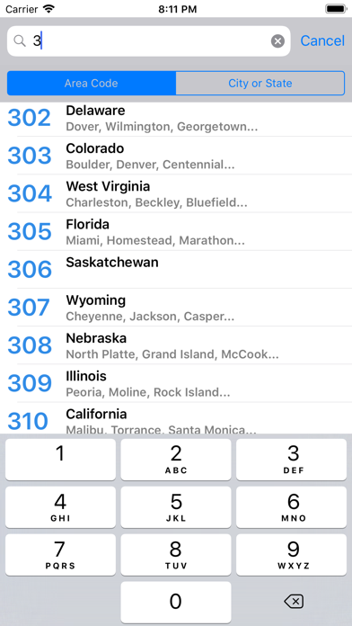 Area Code Directory Plakat