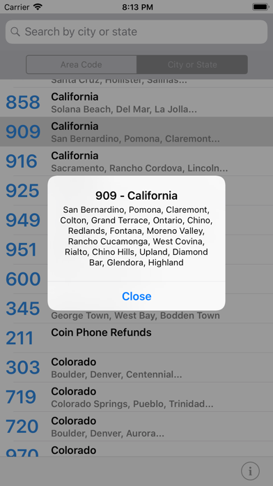 Area Code Directory Plakat