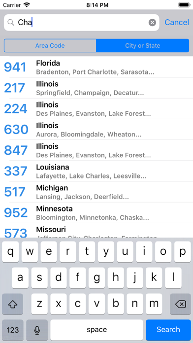 Area Code Directory Plakat