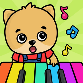 兒童鋼琴 - 動物的聲音和嬰兒音樂遊戲