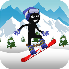 Stick-man Ski-ing fun Down-hill Sport Course Race