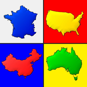 世界のすべての国の地図 : 地理学に関するクイズ