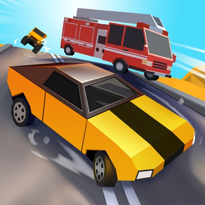 Block Racing Car: Crash Drive