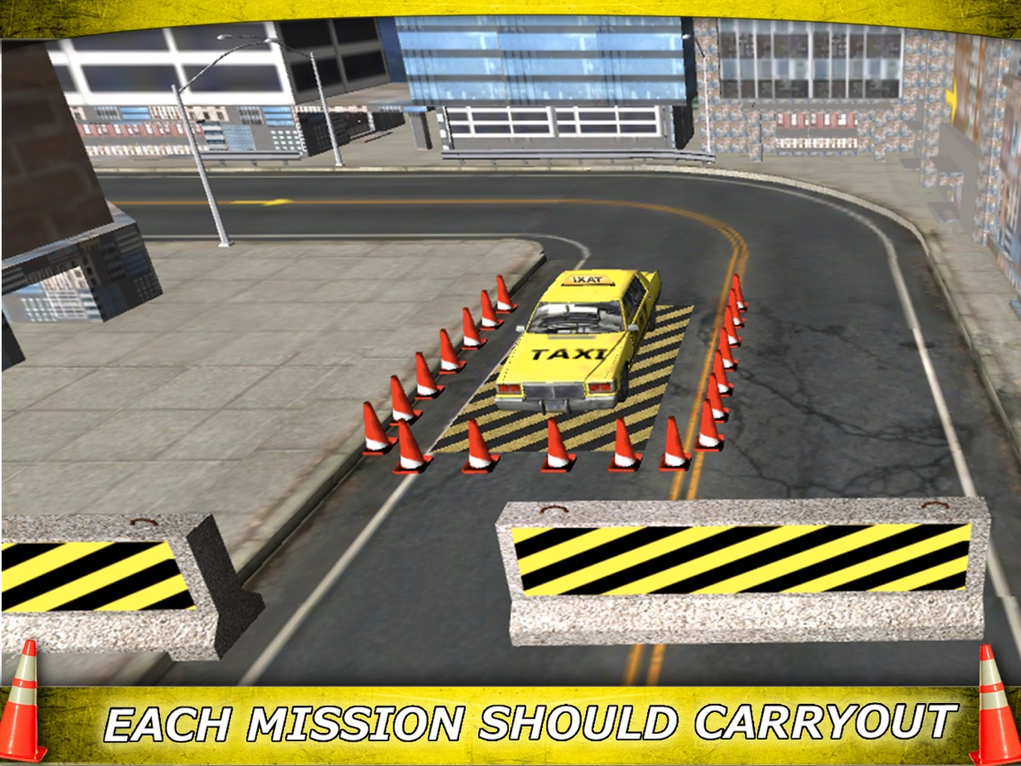 Super Taxi 3D Parking - Virtual Town Traffic Smash poster