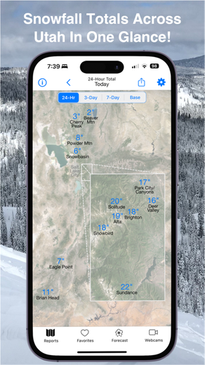 Utah Snow Map & Webcams