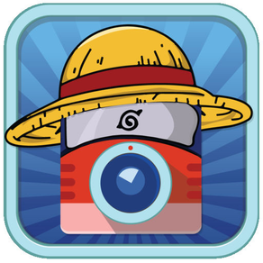 Manga Sticker Camera HD - Super Saiyan Goku Ninja Naruto Luffy One Piece Hair Edition