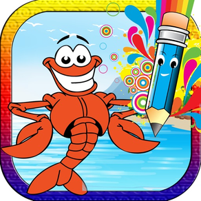 A Fish Coloring Book for Toddler : Shrimps & Crabs