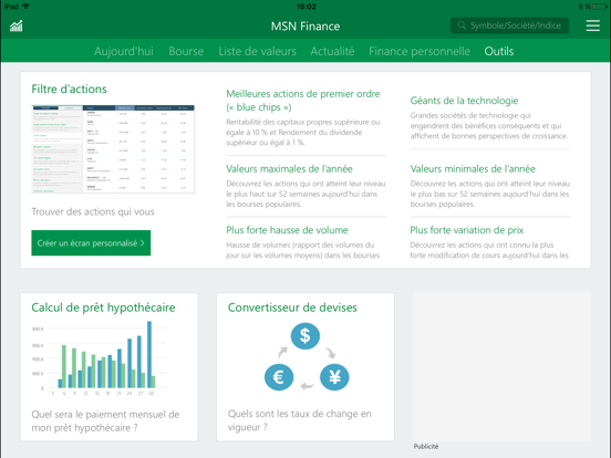 Msn Financial MSN Finance pour iOS (iPhone/iPad/iPod touch) - Téléchargement gratuit ...
