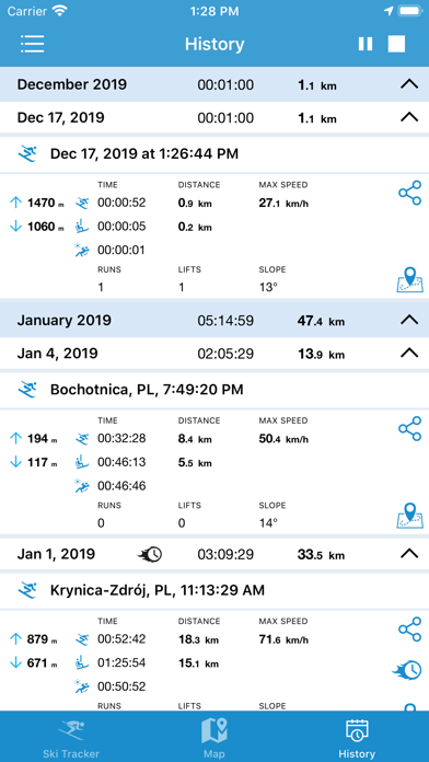 EXA Ski Tracker poster