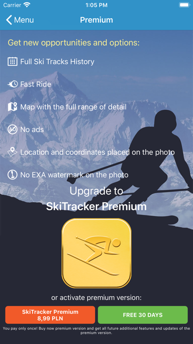 EXA Ski Tracker poster
