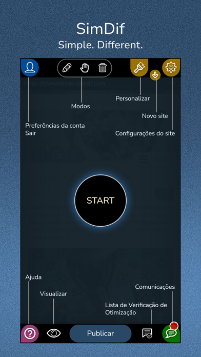 SimDif — Criador de sites Cartaz