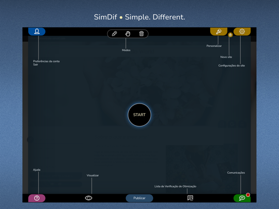 SimDif — Criador de sites Cartaz