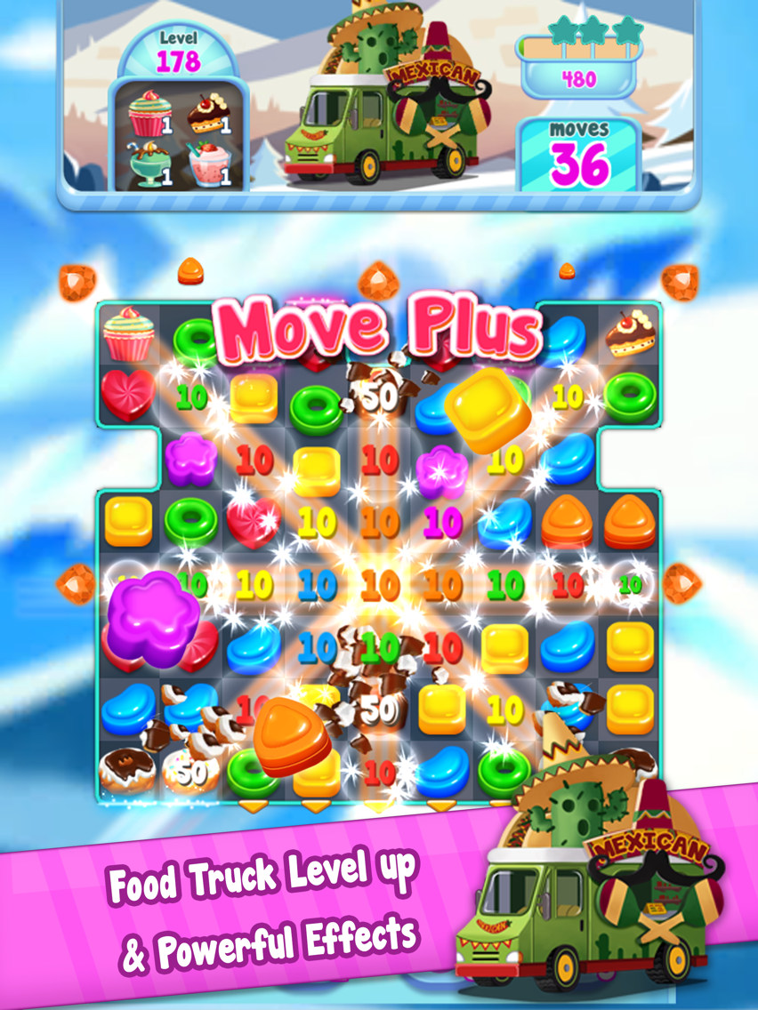 Food Crush:sweet puzzle poster