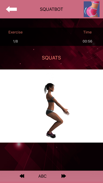 Buttocks Workout - Squat Bot poster