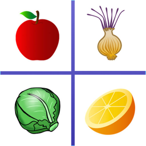 Fruits & Vegetables Quiz - Guess the name of food picture, new puzzle quiz word game. The best food trivia guessing games.