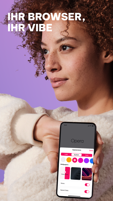 Opera-Browser und VPN Plakat