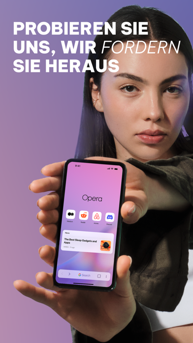 Opera-Browser und VPN Plakat