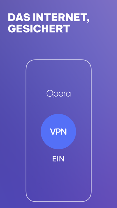 Opera-Browser und VPN Plakat