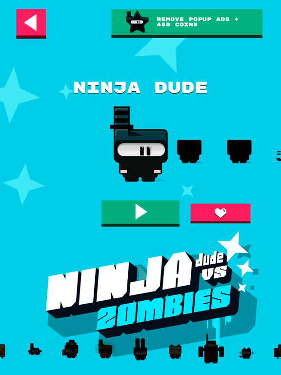Ninja Dude vs Zombies - endless tap 'n' slash zombie arcade game poster