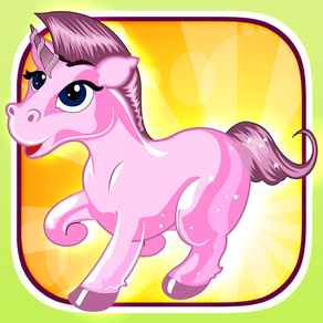 A Little Unicorn Magic Star Run FREE - Cute Pony Horse Game for Kid-s & Girl-s