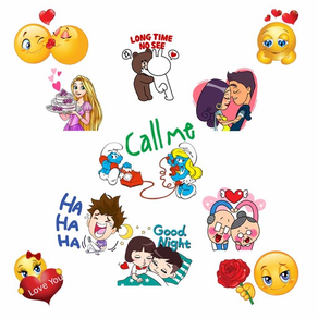 Emoticon Adesivos - Cool romance Emojis para chat