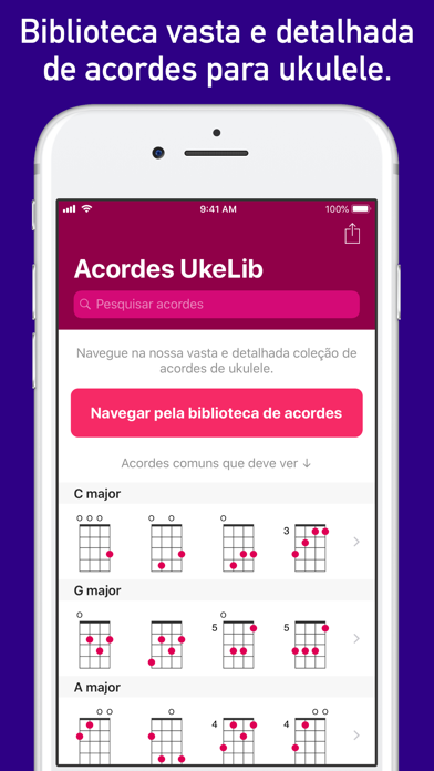 Acordes de ukelele UkeLib Pro Cartaz