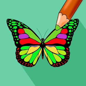 Schmetterlingsfarbe - Malbuch für Stress Relief