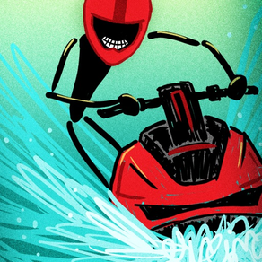 Wassermotorrad Kunststück Rennen - Spaß freies Spiel ( Stickman Multiplayer Racing Game )
