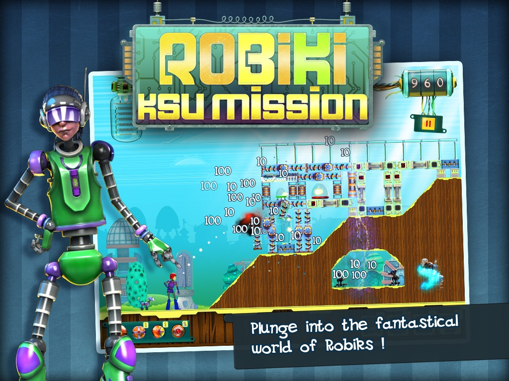 Robiki: KSU Mission - physics puzzle game based on the popular cartoon. Interesting constructions and blocks, a lot of action and fun! poster