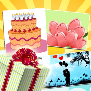 생일 -  생일 축하 - 인사말 카드 - Happy Birthday Greetings: Cards Text on Pictures