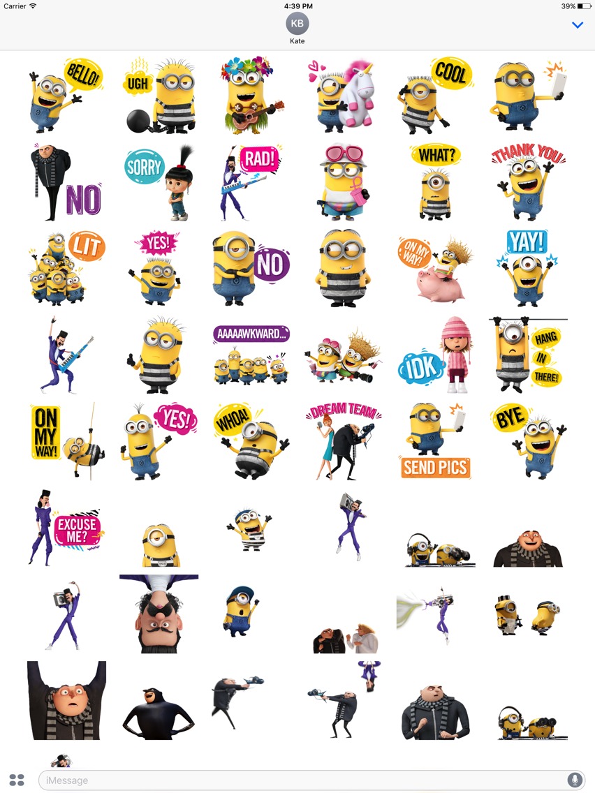 Despicable Me 3 Stickers for iOS (iPhone/iPad) Latest Version at $1.99 ...