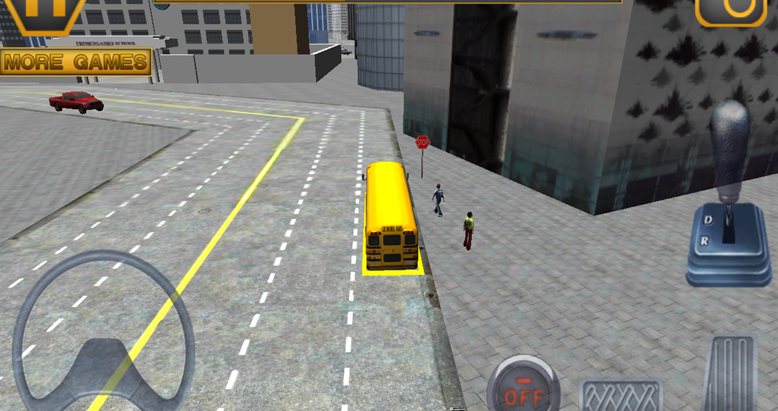 Schoolbus driving 3D simulator poster
