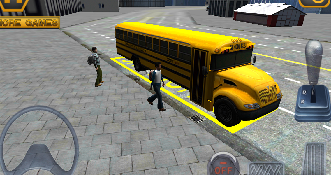 Schoolbus driving 3D simulator poster